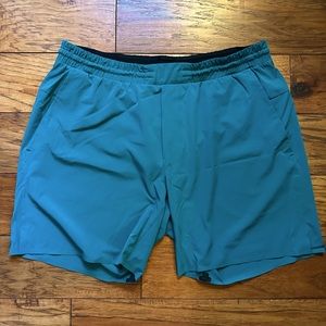 Lululemon Cross Channel Swim Shorts - XL, 7” inseam, Teal Green